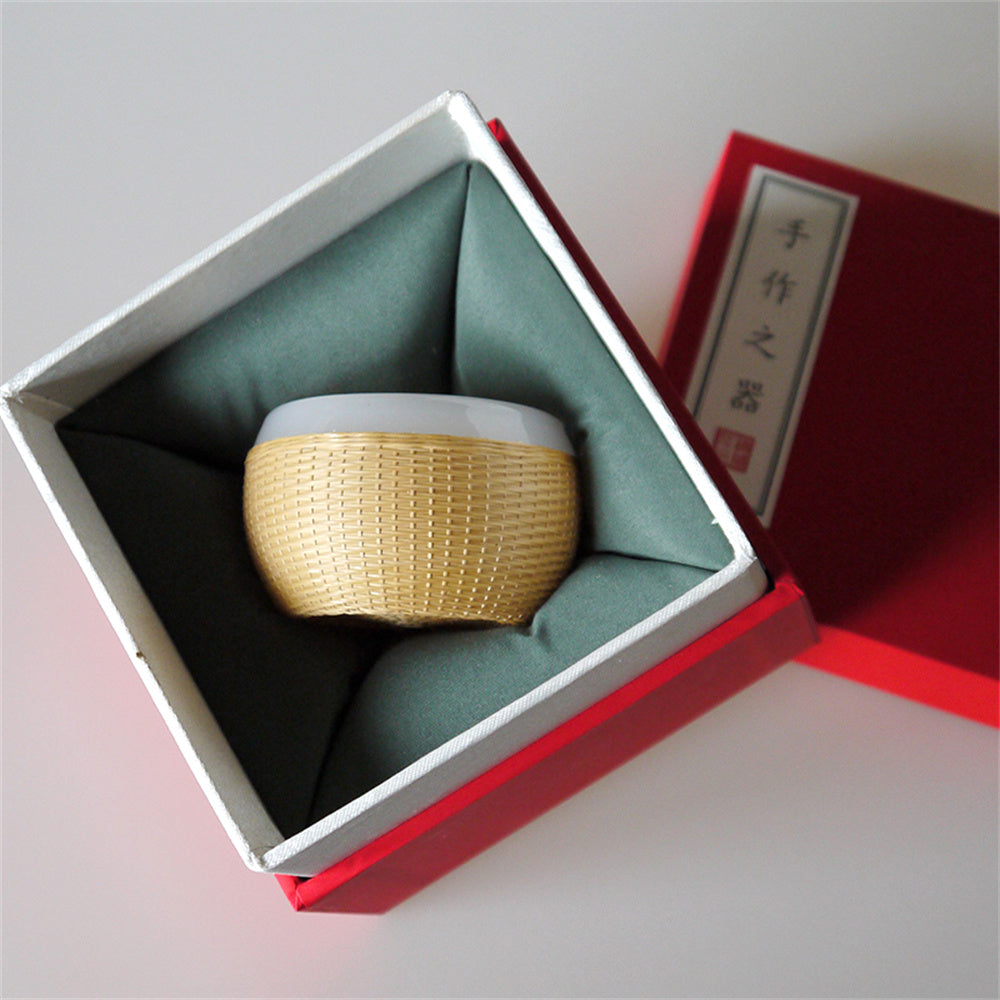 Bamboo Buckles Porcelain Jade Porcelain Glass Cup