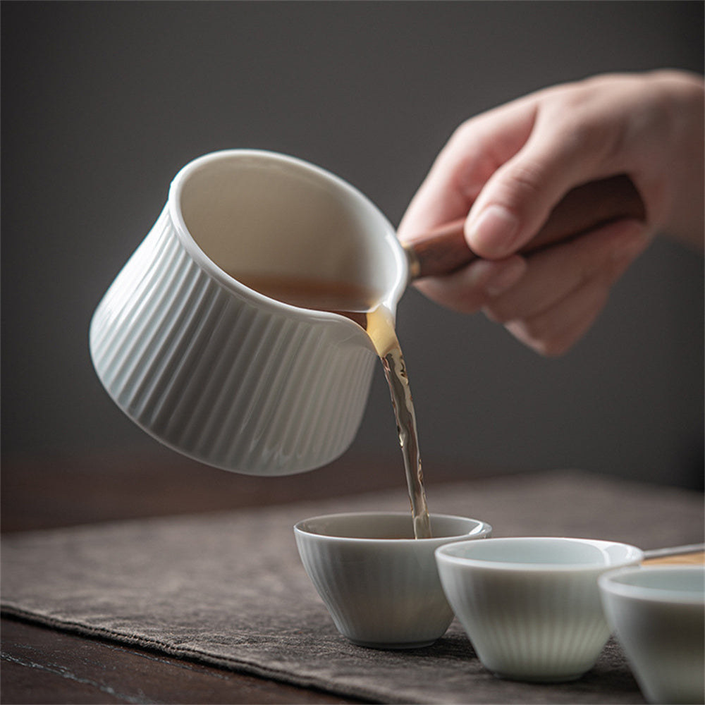 Walnut Side Handle Tea Set