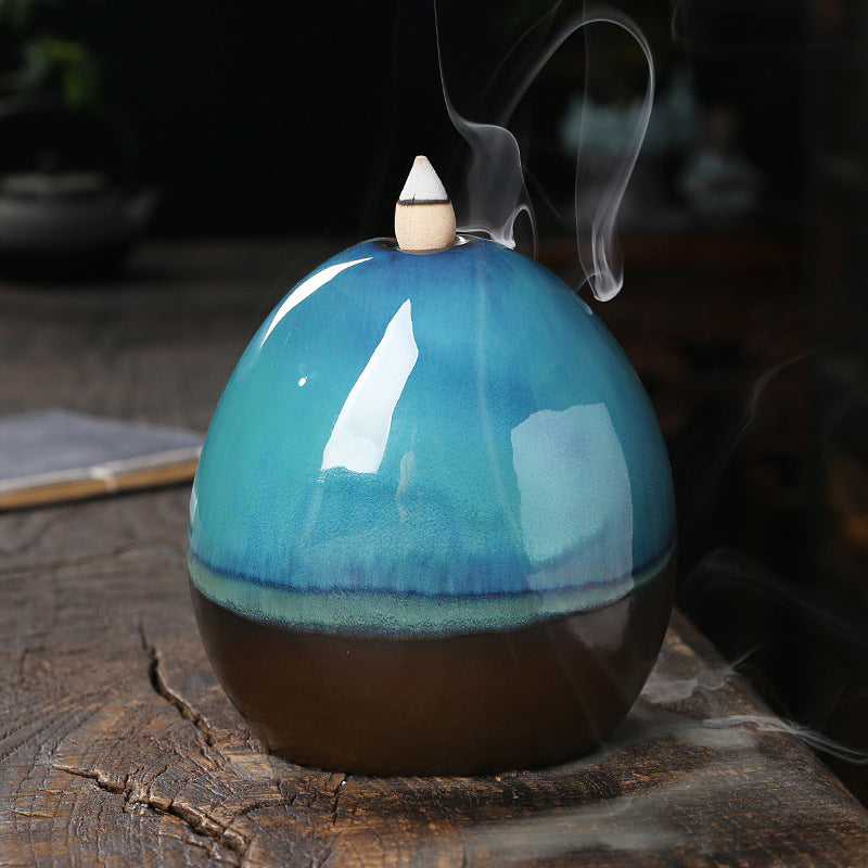 Running Water Gathers Wealth LED Lights Incense Burner