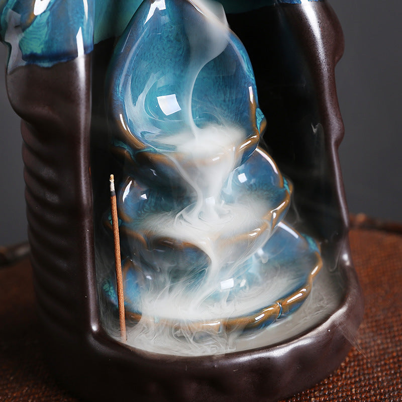 Ceramic Deer Head Backflow Incense Burner