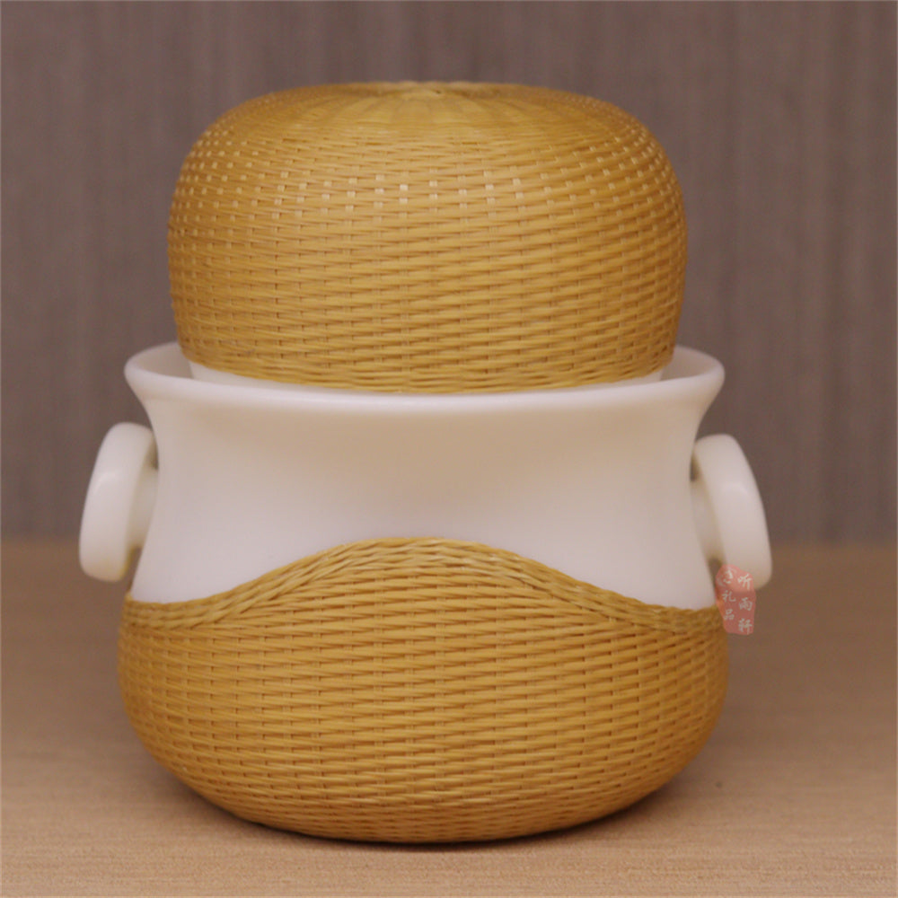 Suet jade travel tea set