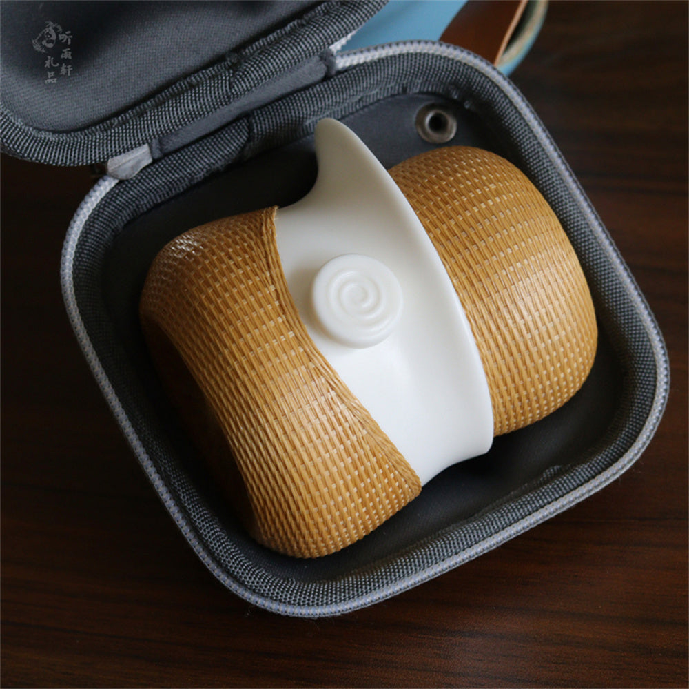 Suet jade travel tea set