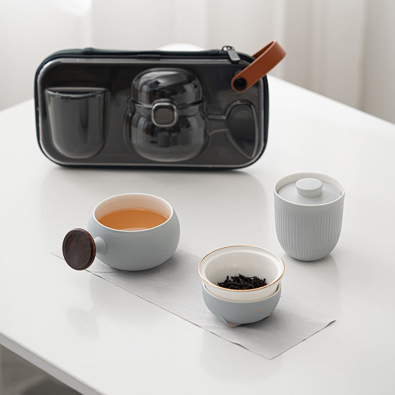 Lucky Cat Mug Travel Tea Set
