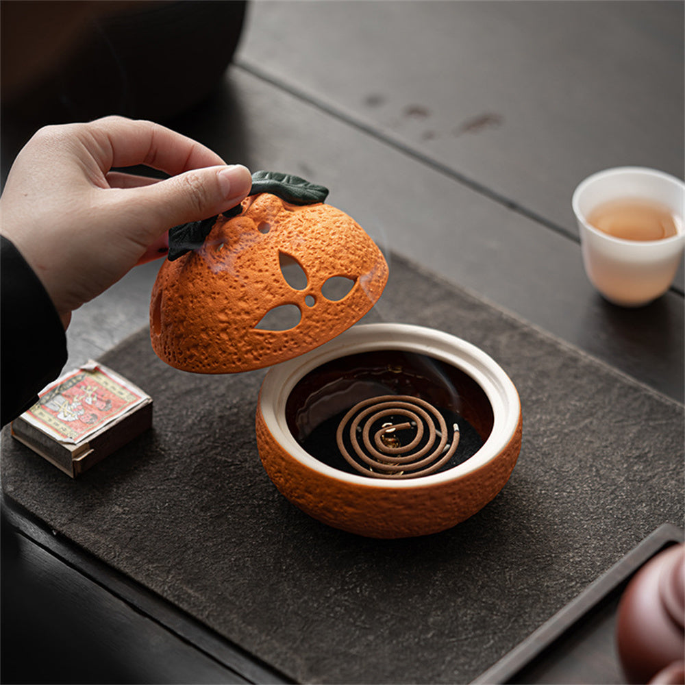 Good Luck Orange Incense Burner