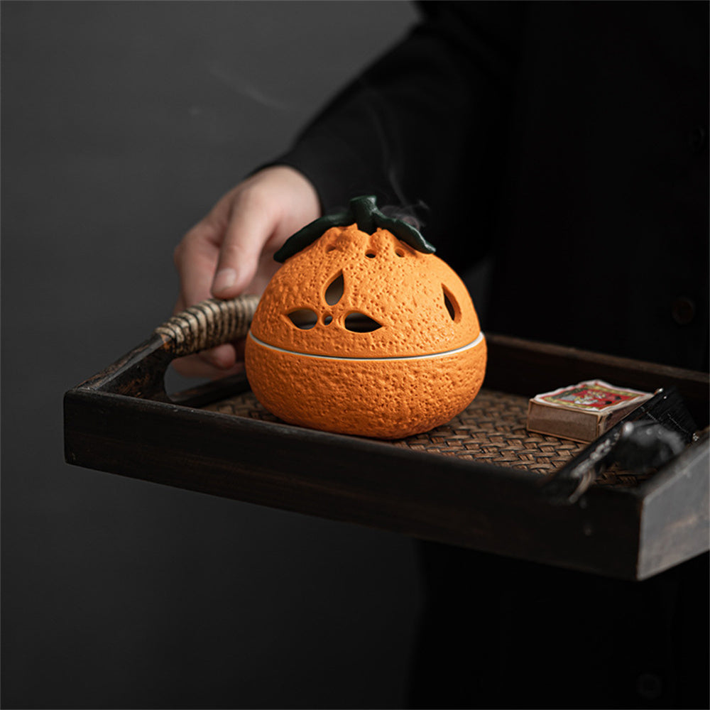 Good Luck Orange Incense Burner