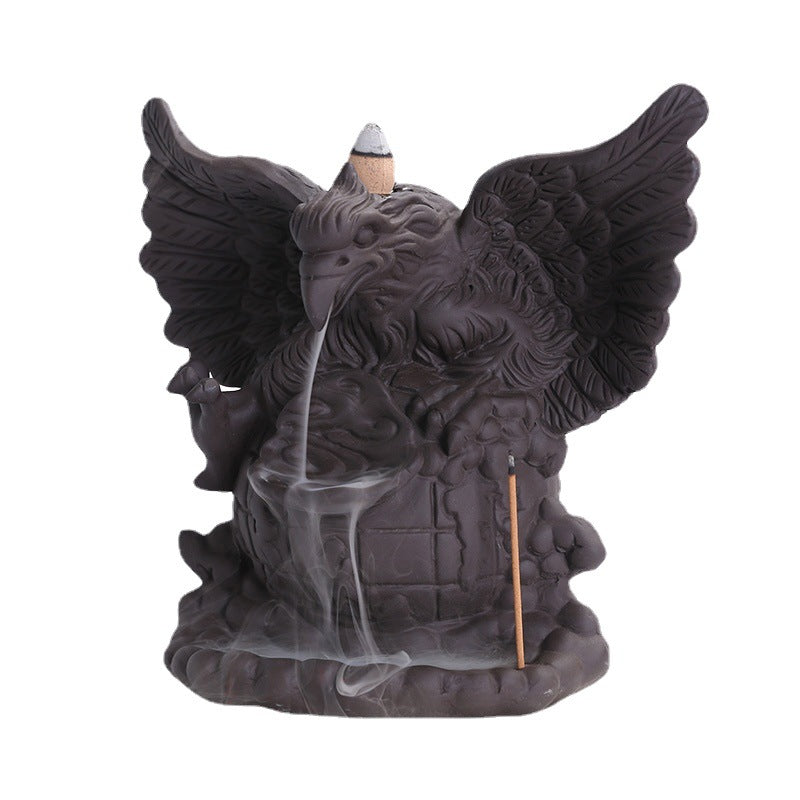 World Map Eagle Incense Burner