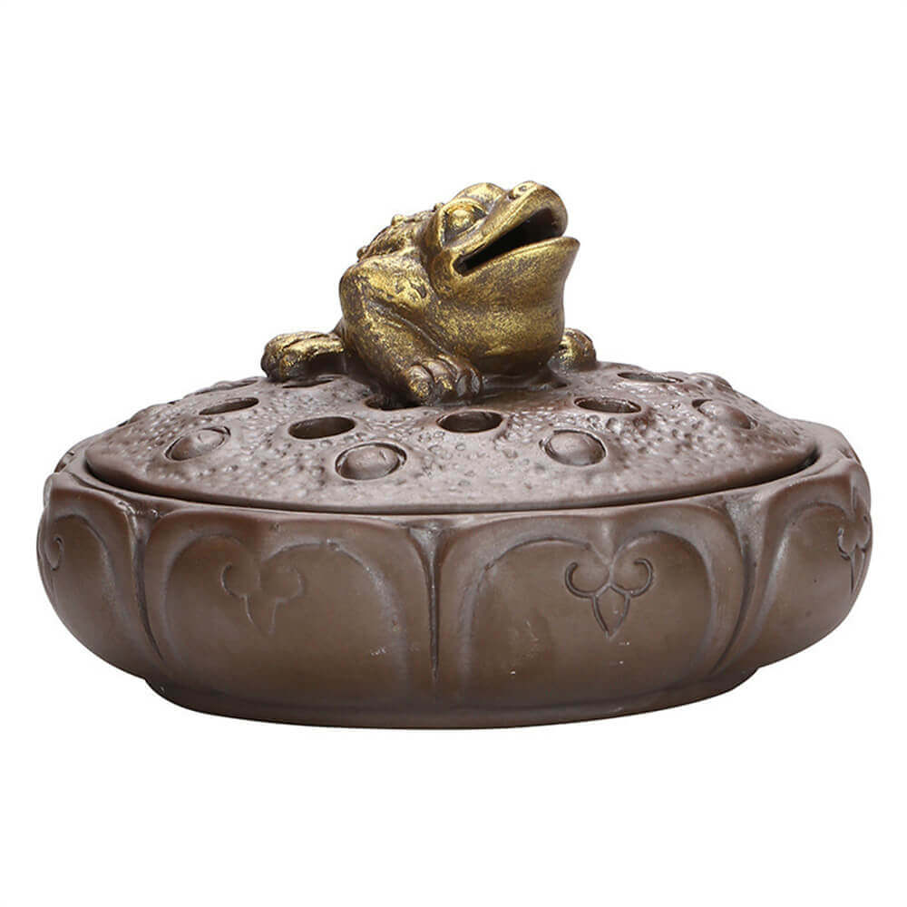 Golden Toad Incense Burner