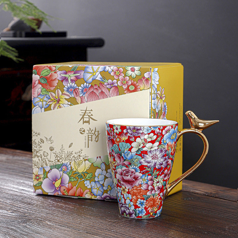 Spring Ceramic Water Cup