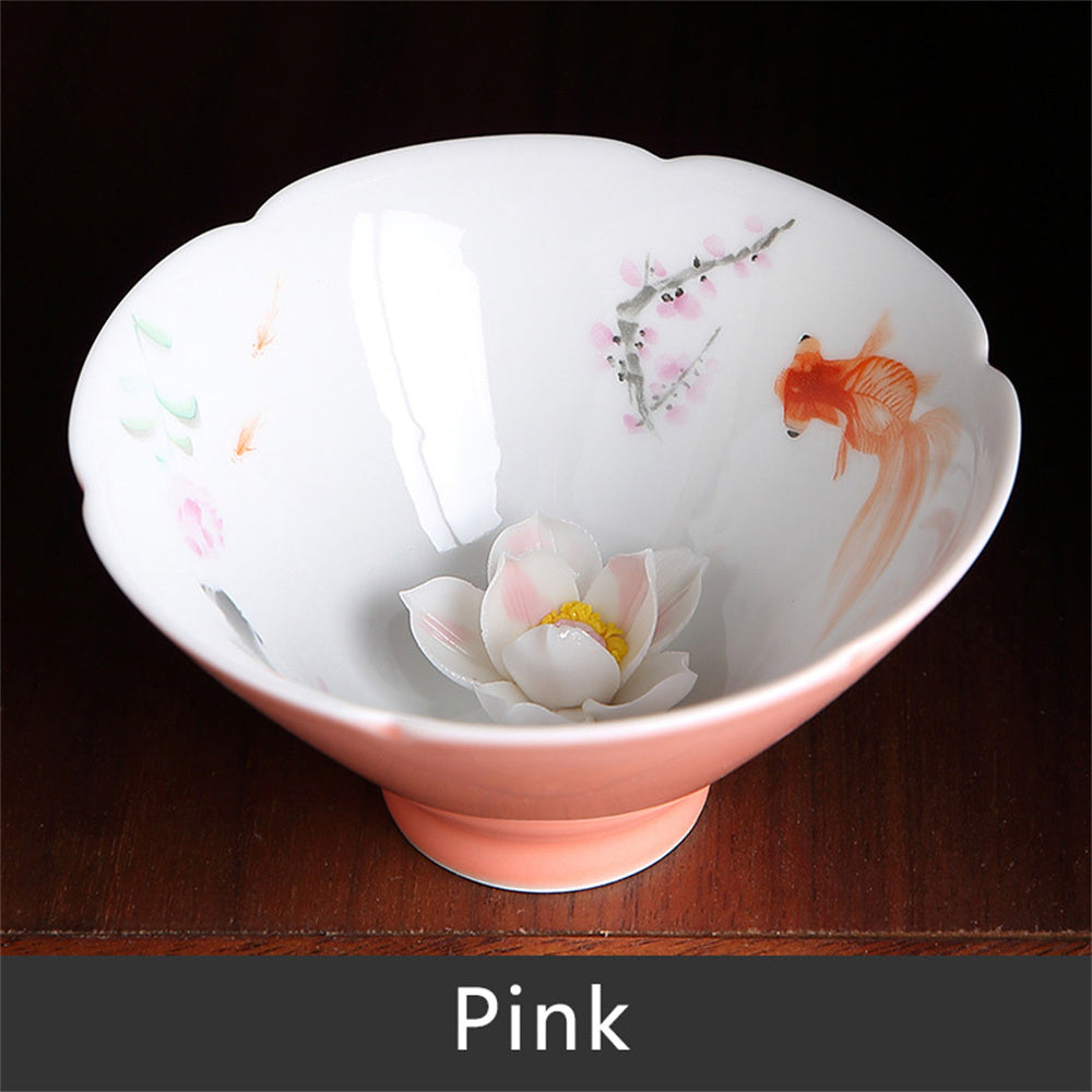 Goldfish Hand Pinched Lotus Cup