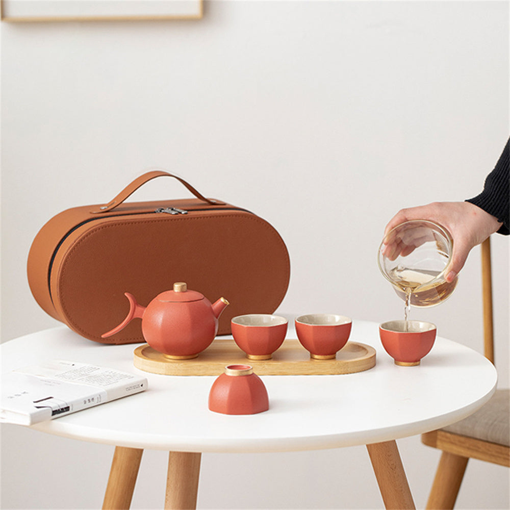 Palace Red Lantern Travel Tea Set
