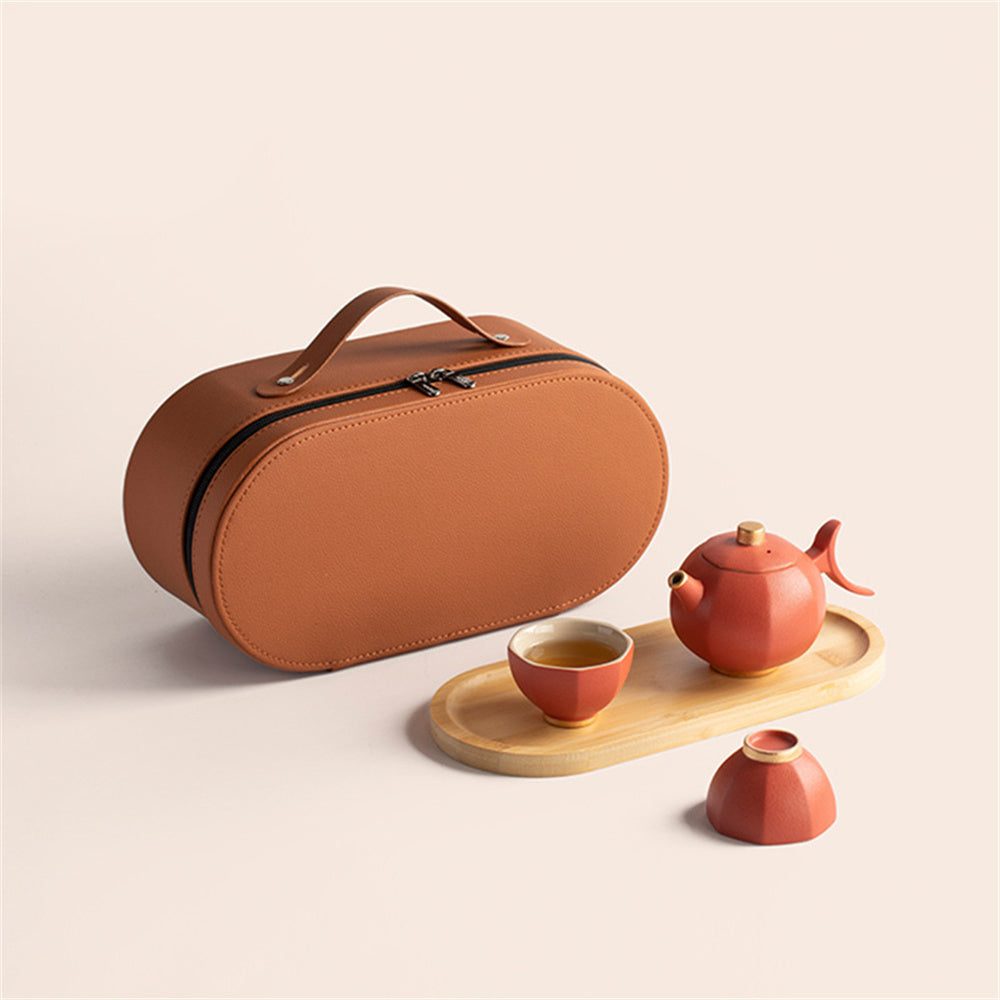 Palace Red Lantern Travel Tea Set