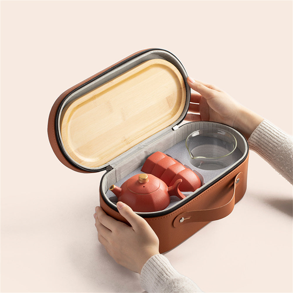 Palace Red Lantern Travel Tea Set