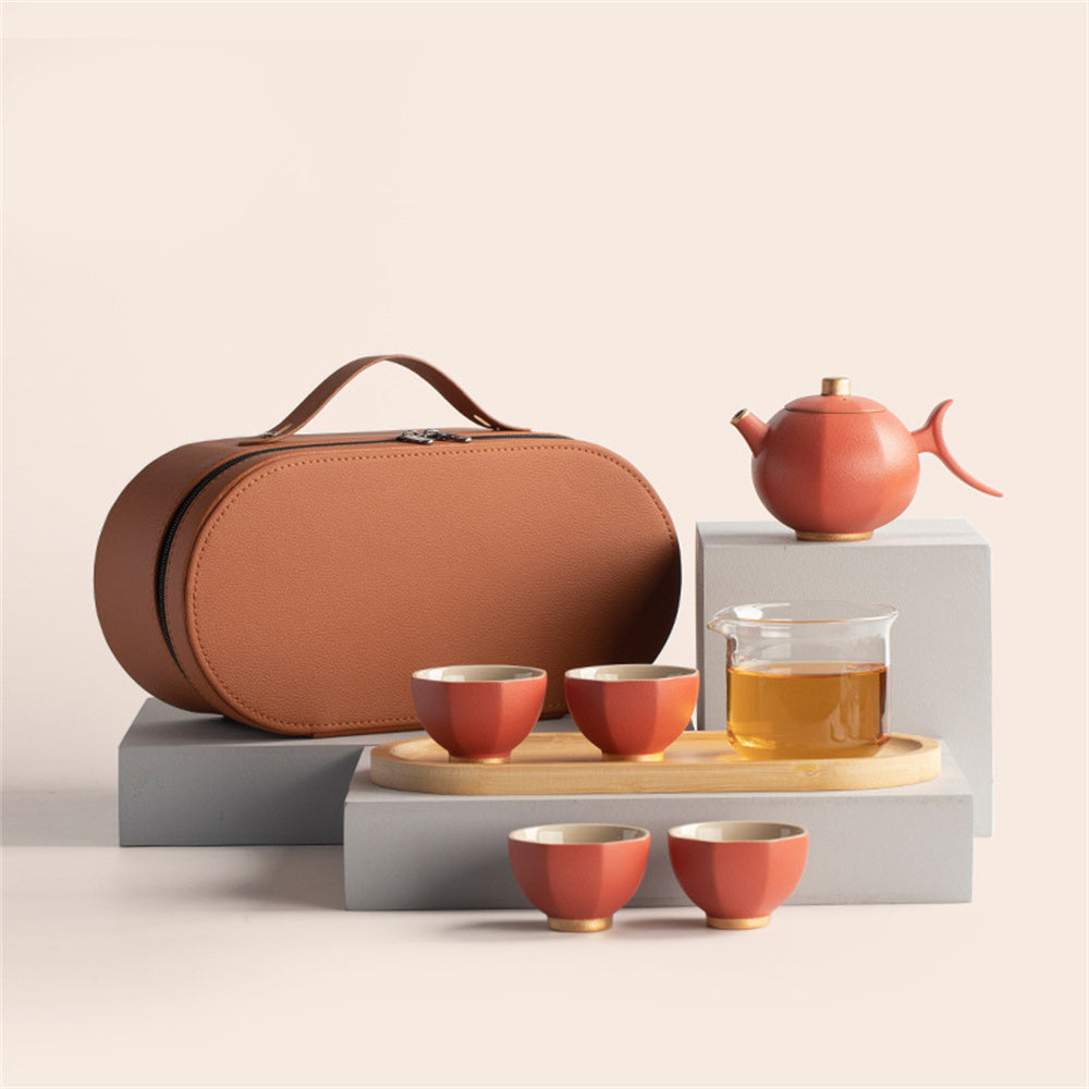 Palace Red Lantern Travel Tea Set