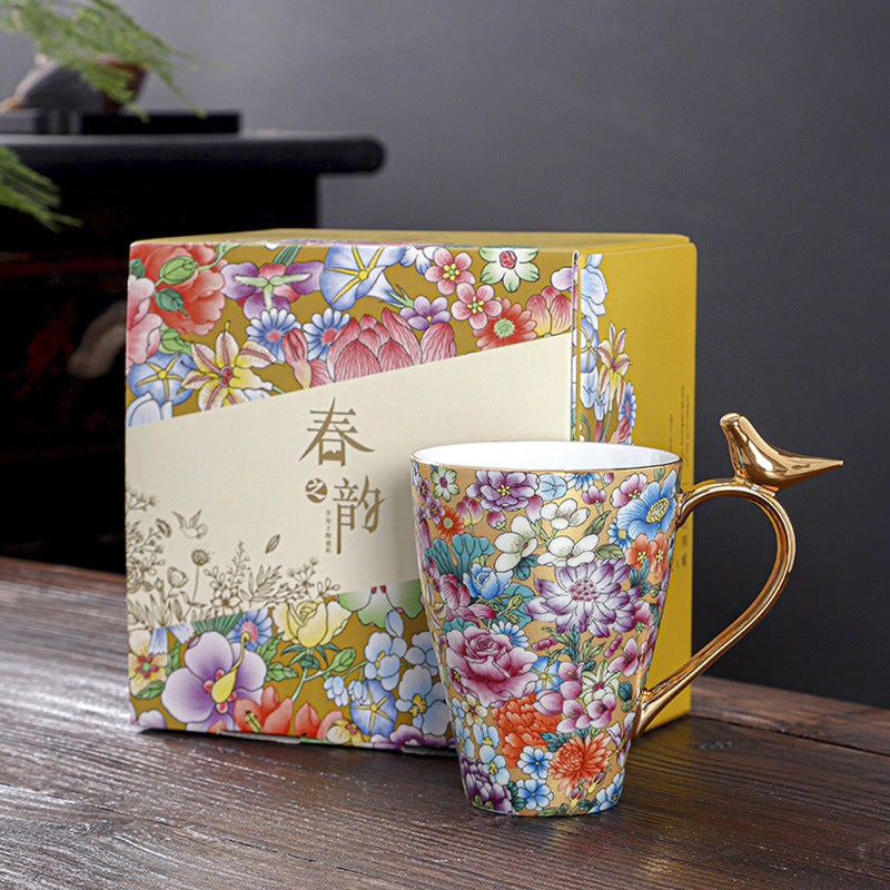 Spring Ceramic Water Cup