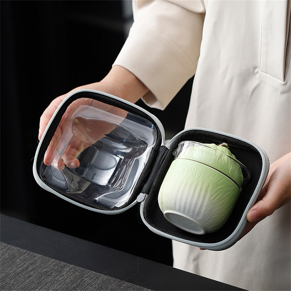 Cabbage Brings Good Lucky Travel Tea Set