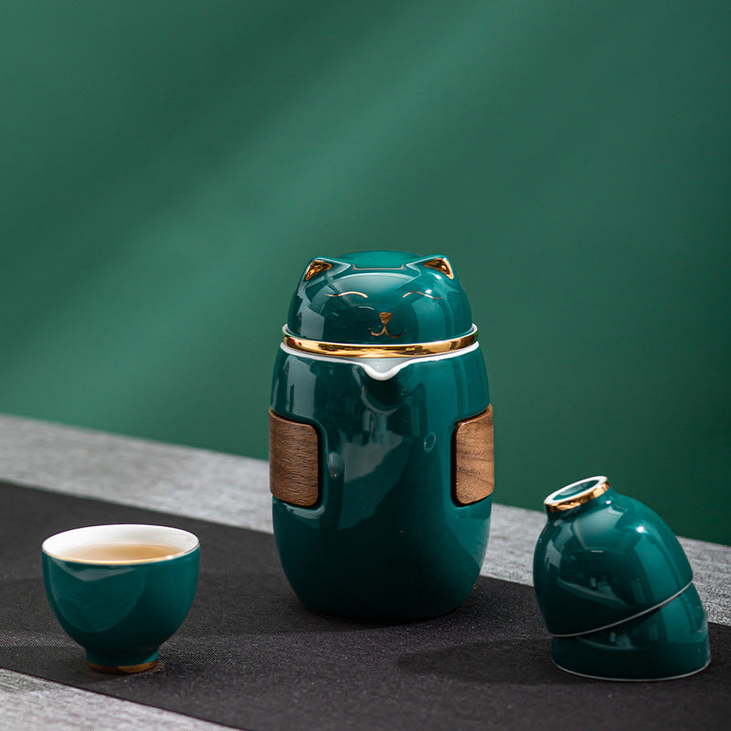 Lucky Cat Travel Tea Set