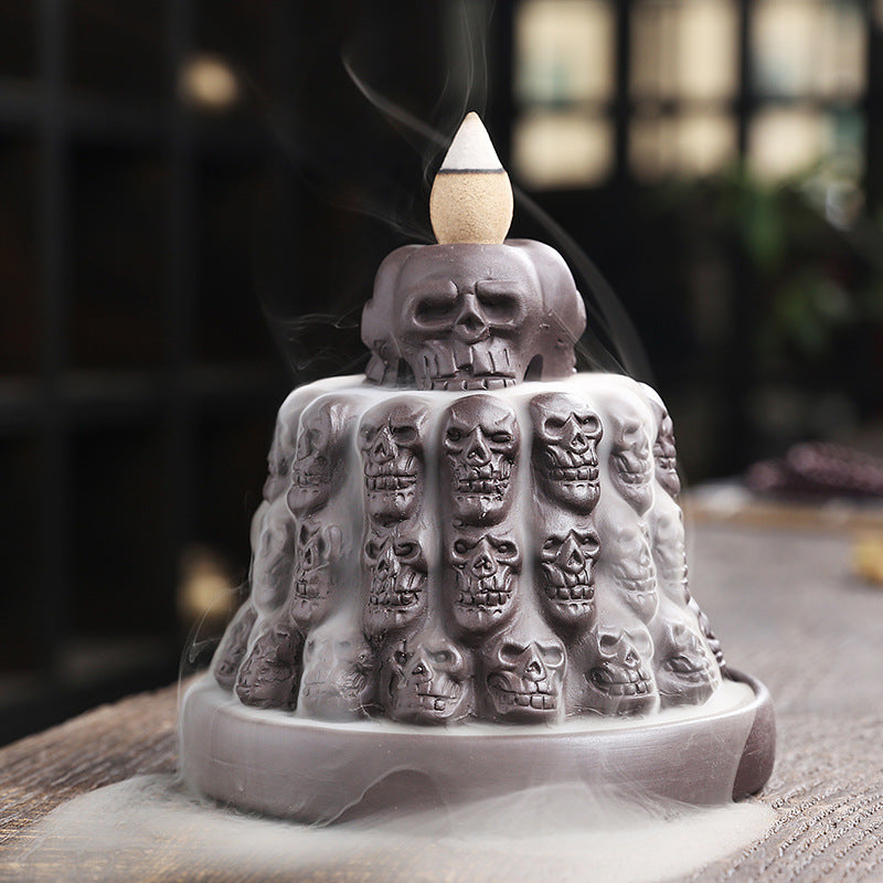 Skull Array Smoke Backflow Aromatherapy