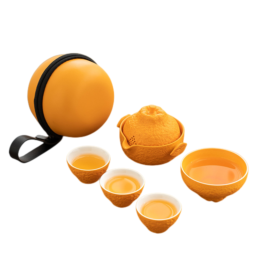 Lucky Orange Travel Tea Set
