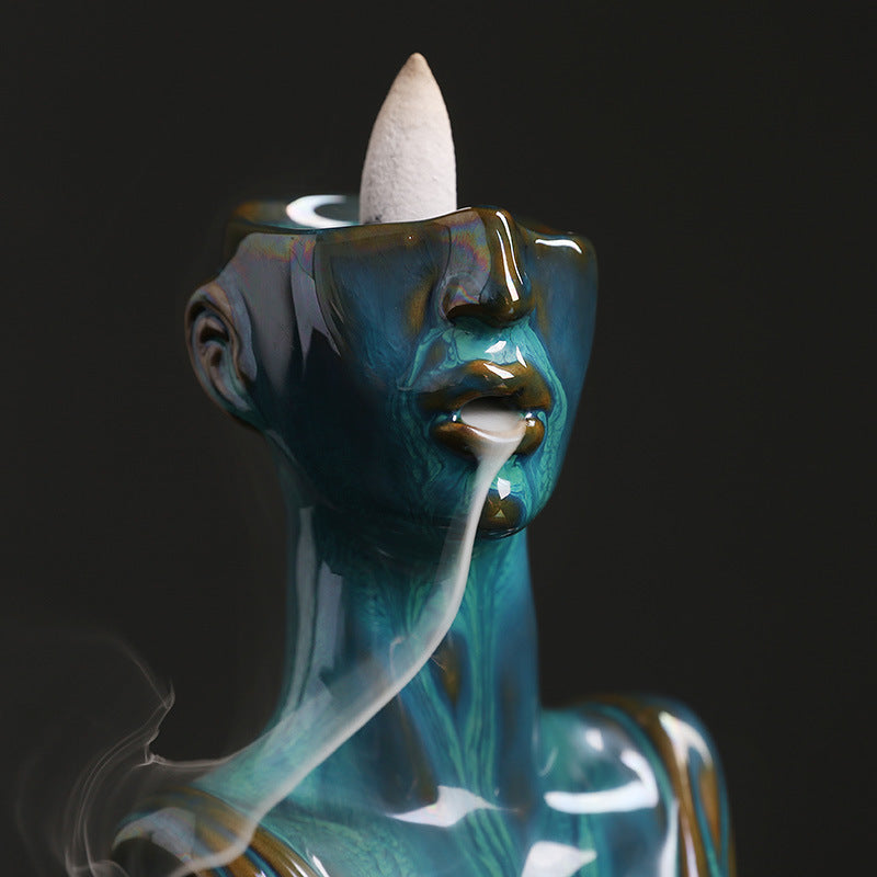 Beauty Statue Backflow Incense Burner