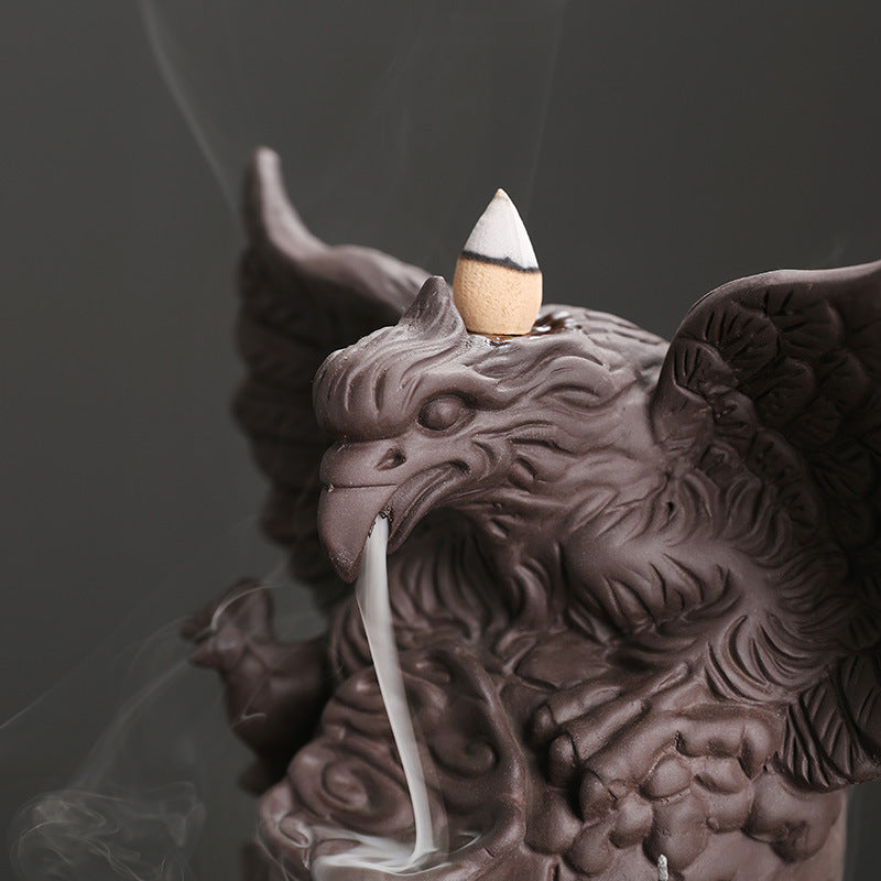 World Map Eagle Incense Burner