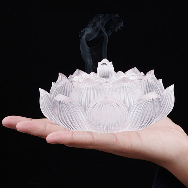 Coloured Glaze Lotus Flower Censer