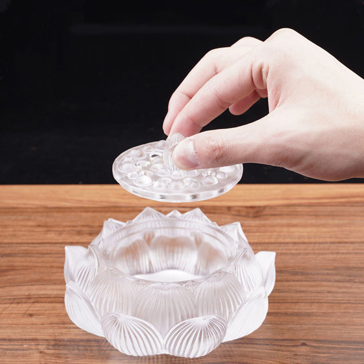 Coloured Glaze Lotus Flower Censer