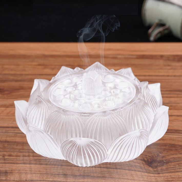 Coloured Glaze Lotus Flower Censer