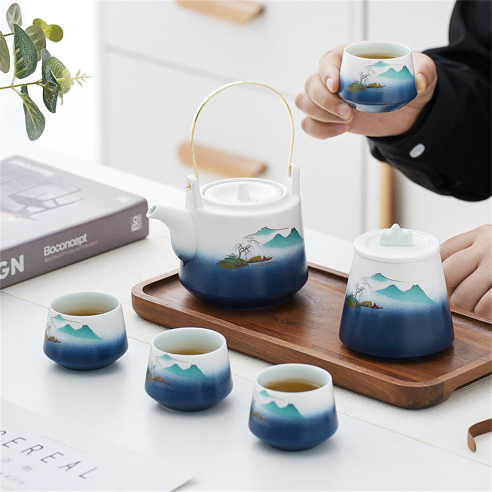 Landscape Beam Teapot Tea Set