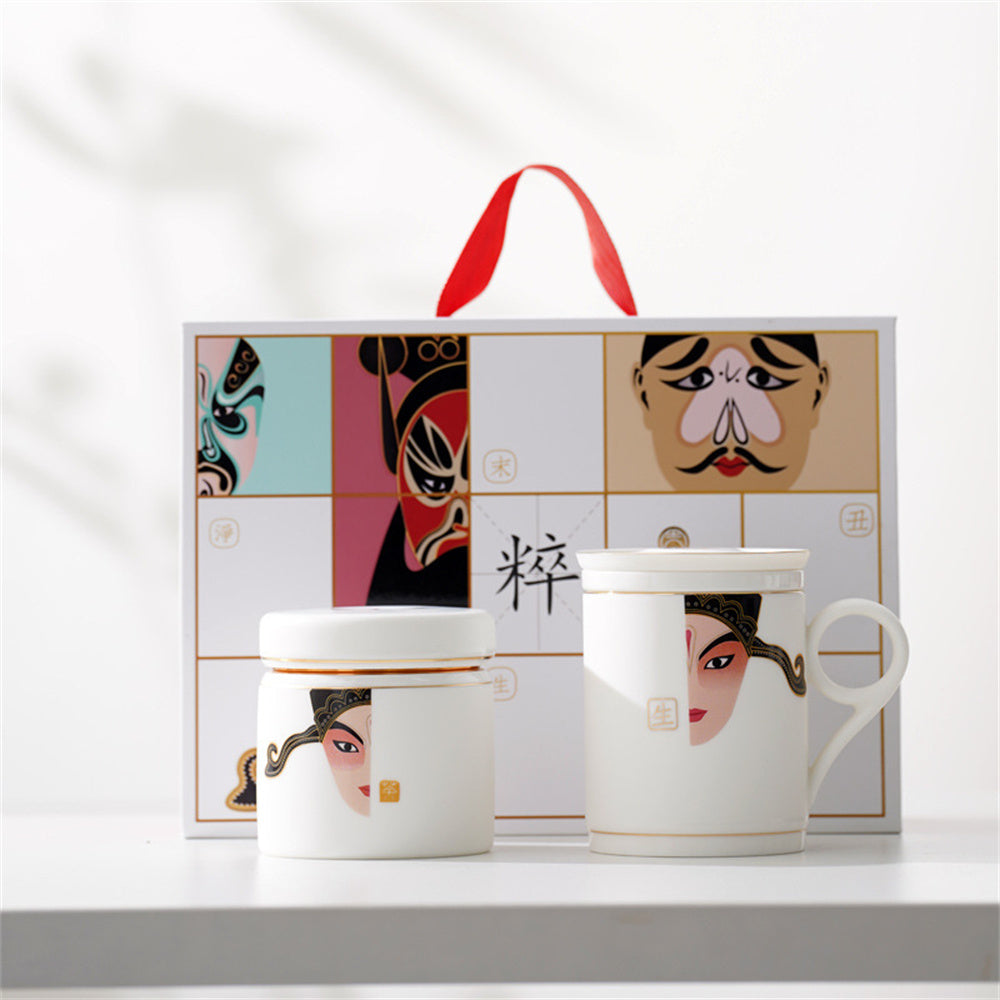 Beijing Opera Face Makeup Office Cup
