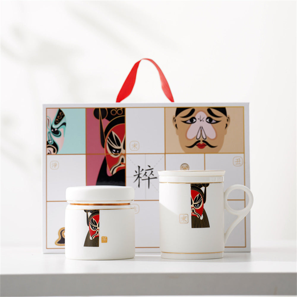 Beijing Opera Face Makeup Office Cup