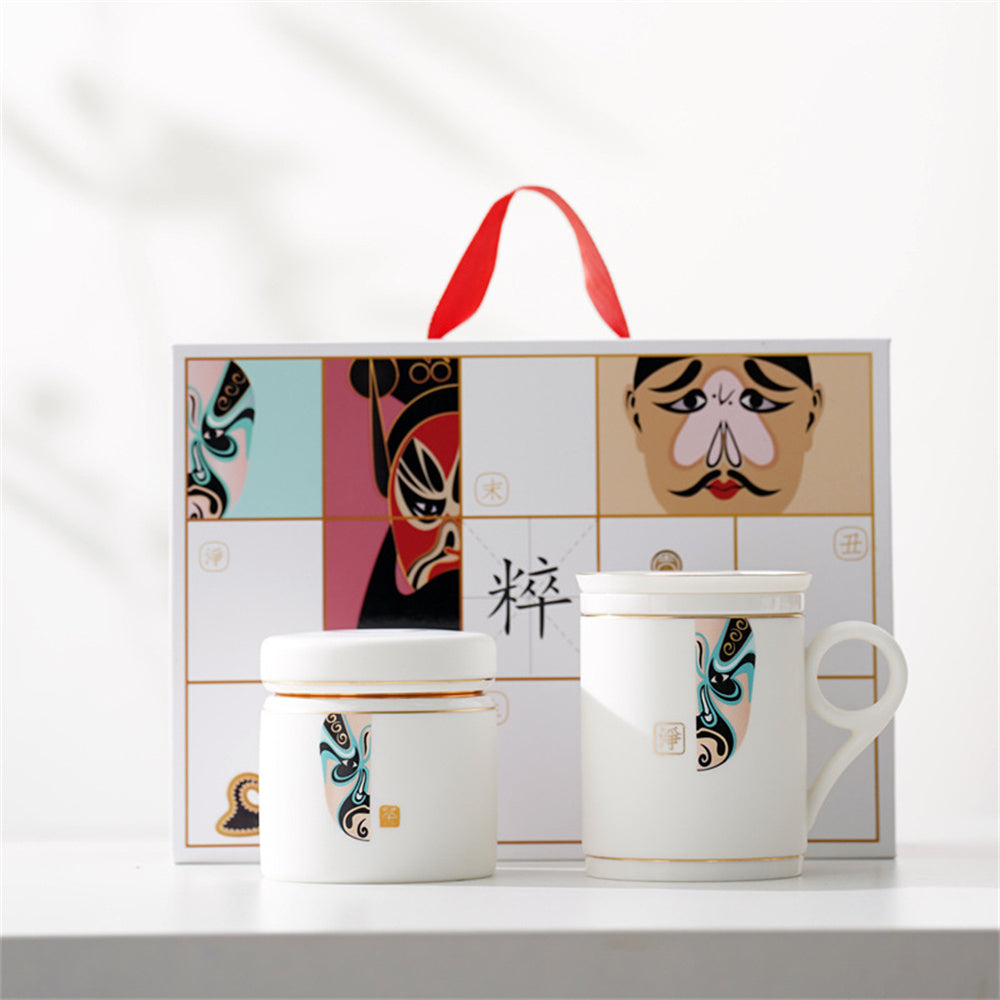 Beijing Opera Face Makeup Office Cup