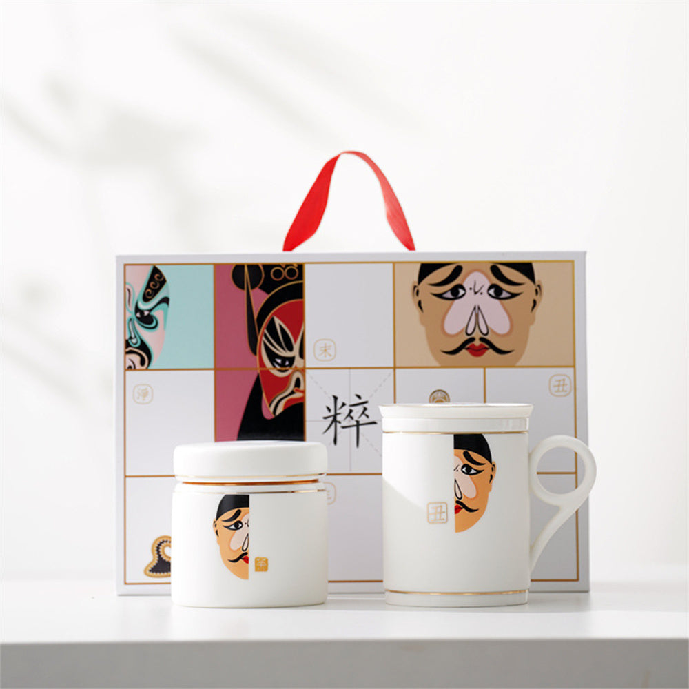 Beijing Opera Face Makeup Office Cup