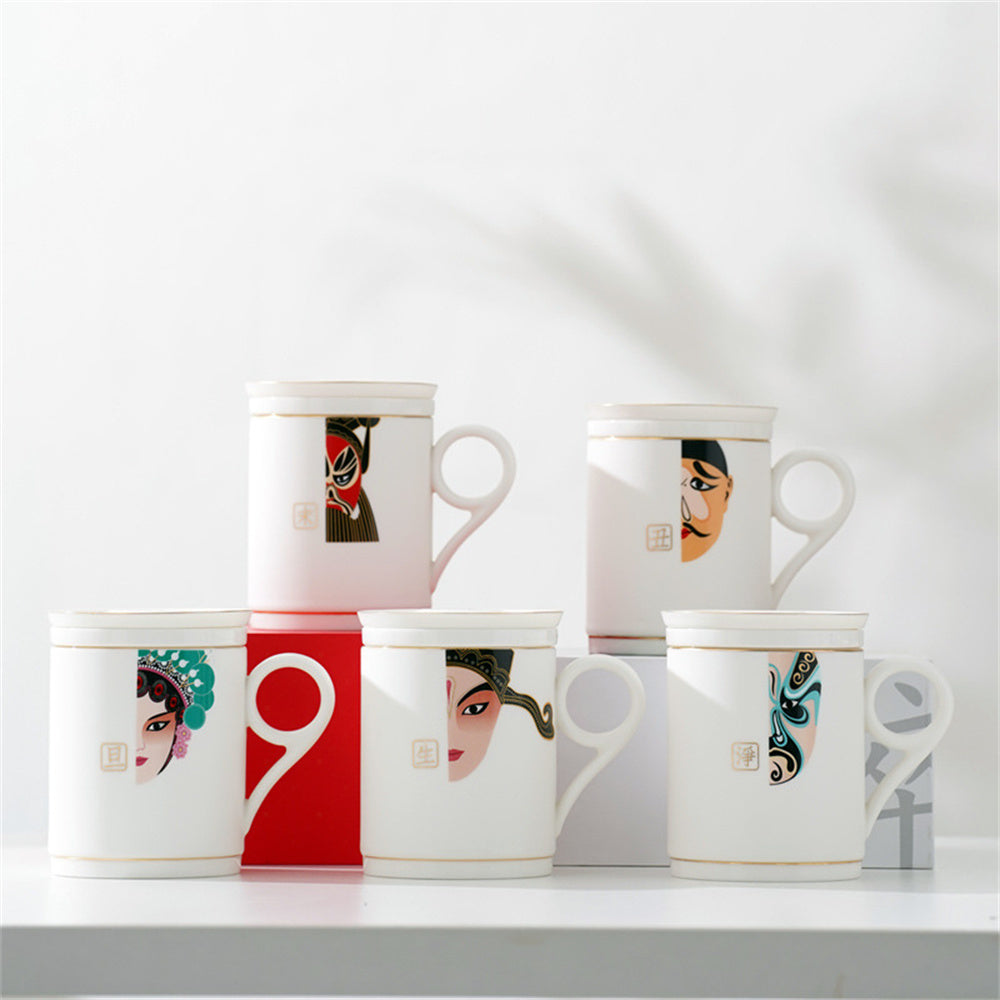 Beijing Opera Face Makeup Office Cup