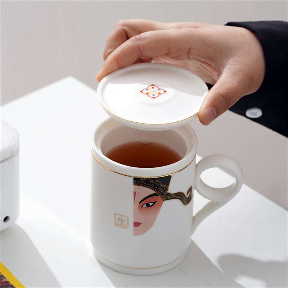 Beijing Opera Face Makeup Office Cup
