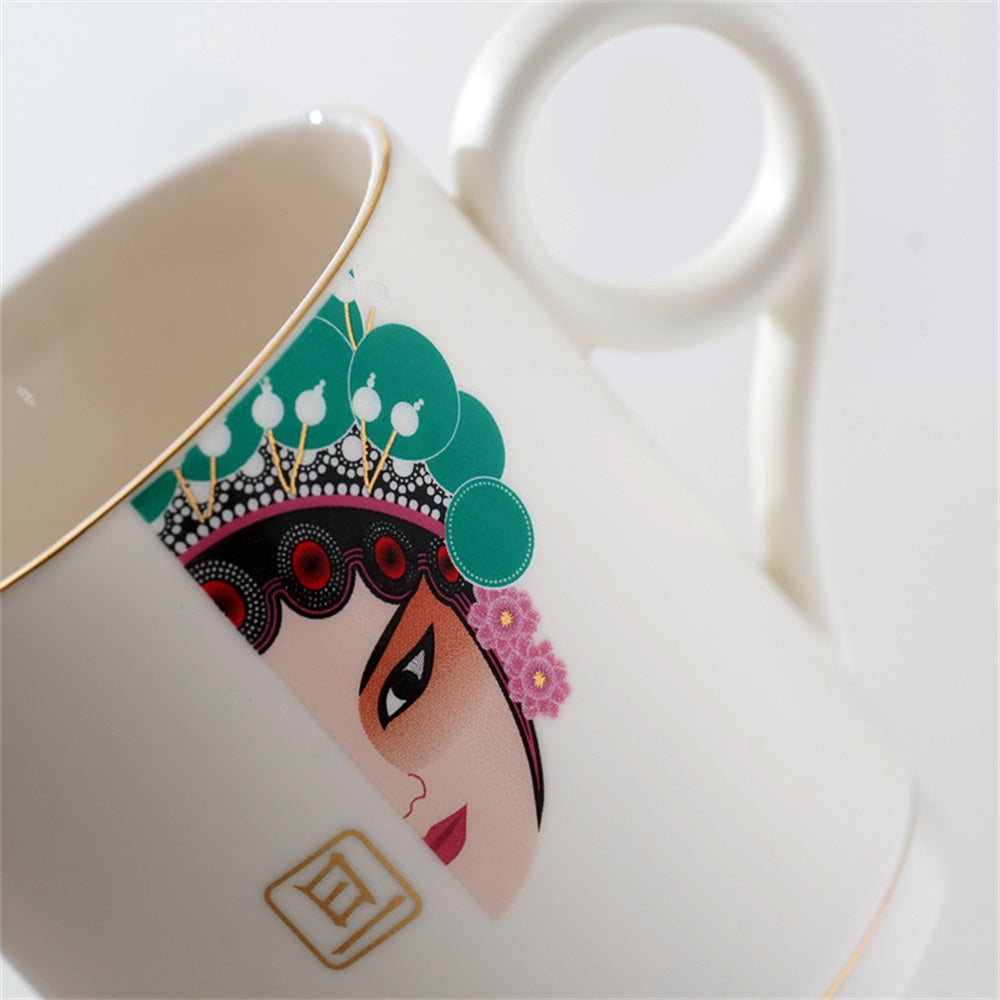 Beijing Opera Face Makeup Office Cup