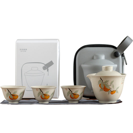 Grass Ash Gaiwan Travel Tea Set