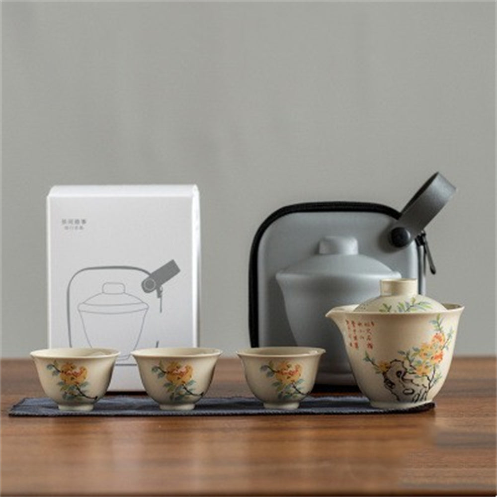 Grass Ash Gaiwan Travel Tea Set