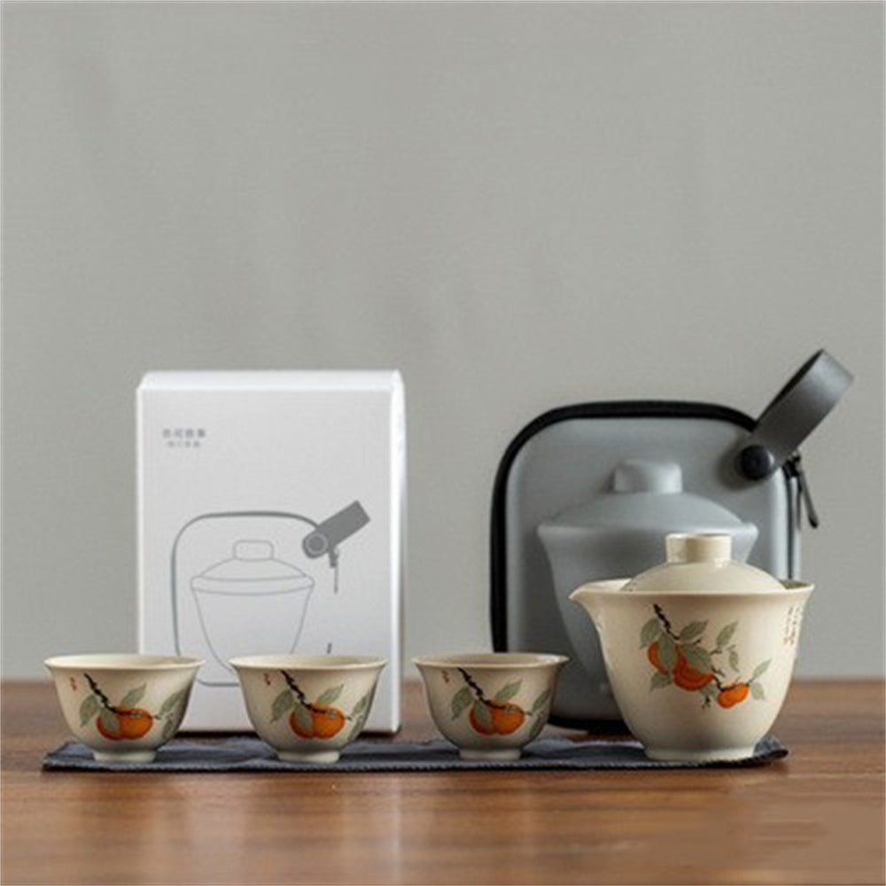 Grass Ash Gaiwan Travel Tea Set