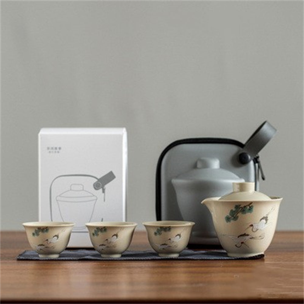 Grass Ash Gaiwan Travel Tea Set