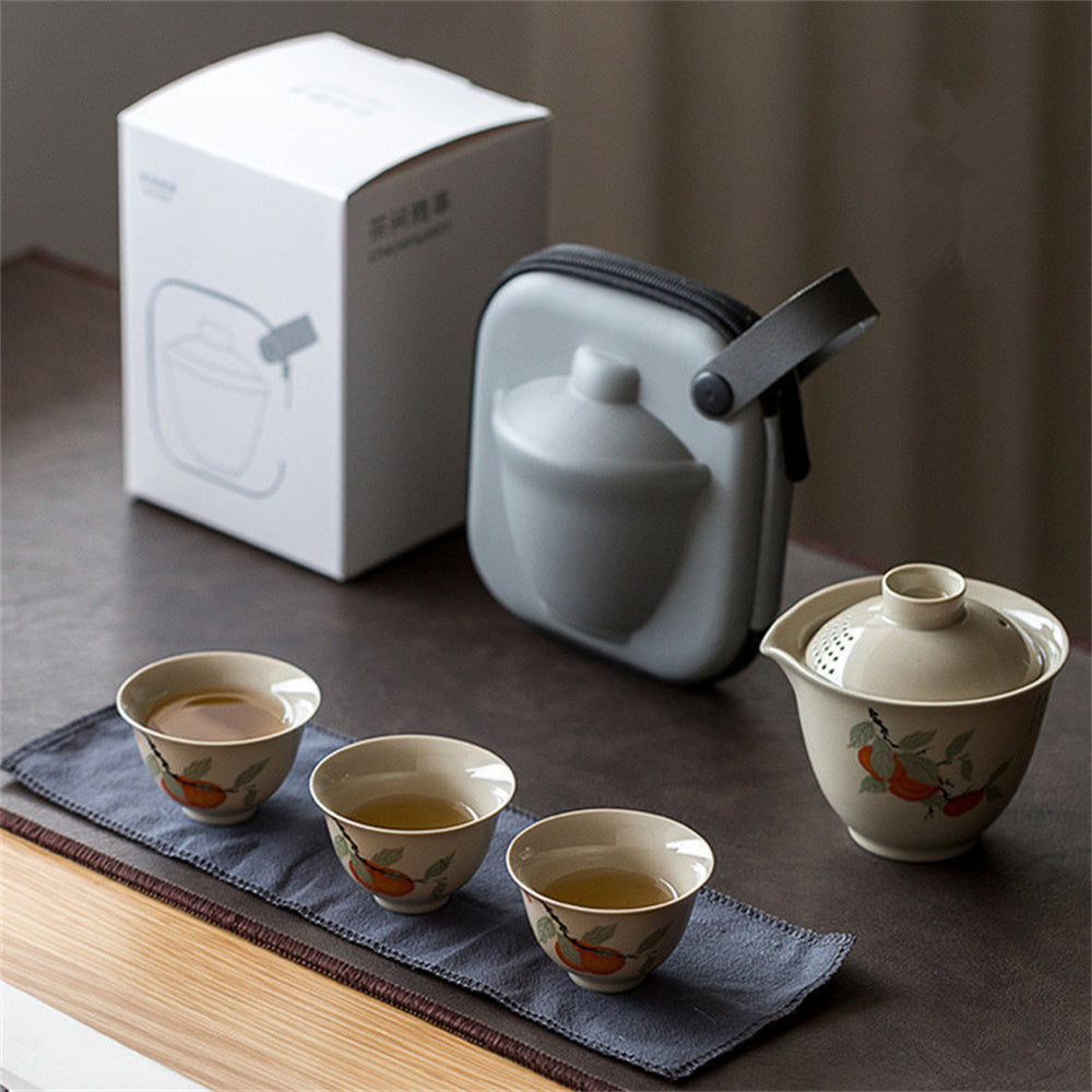 Grass Ash Gaiwan Travel Tea Set