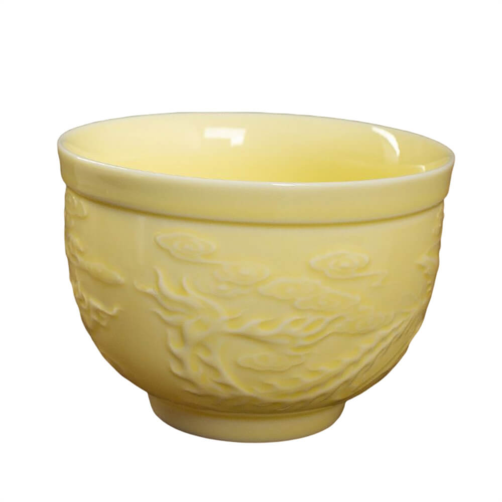Celadon Cherry Blossom Color-changing Dragon and Phoenix Cup