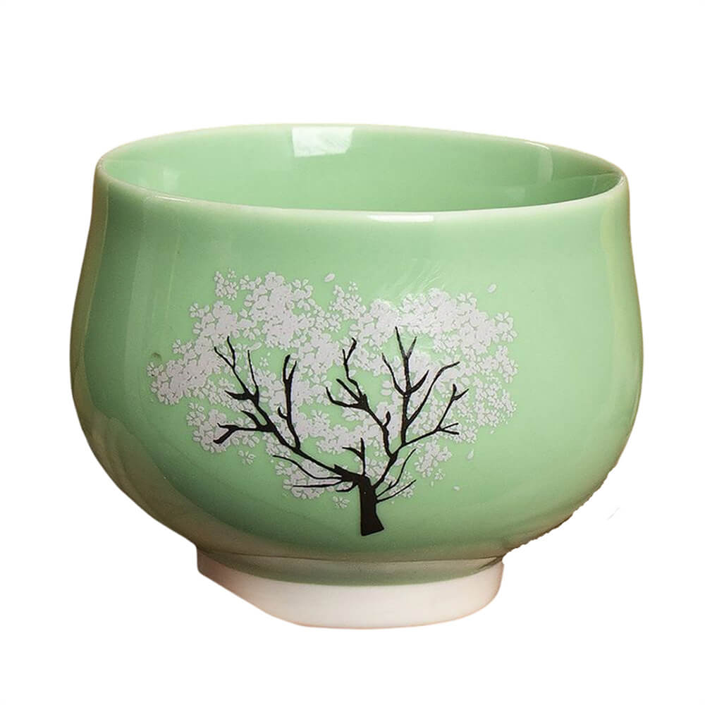 Celadon Cherry Blossom Color-changing Dragon and Phoenix Cup