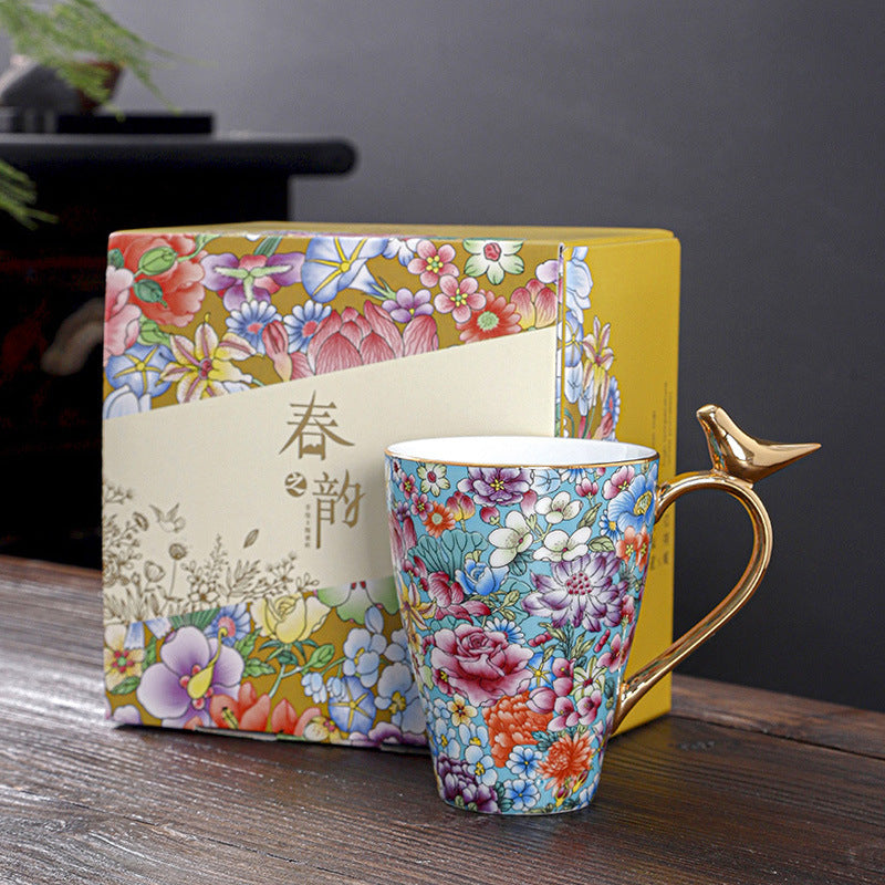 Spring Ceramic Water Cup