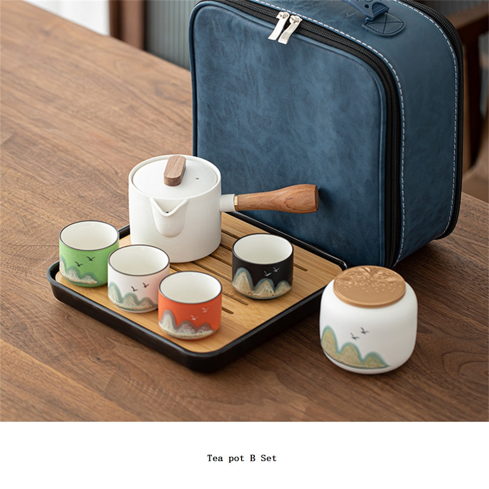 Geese Flying South Travel Tea Set