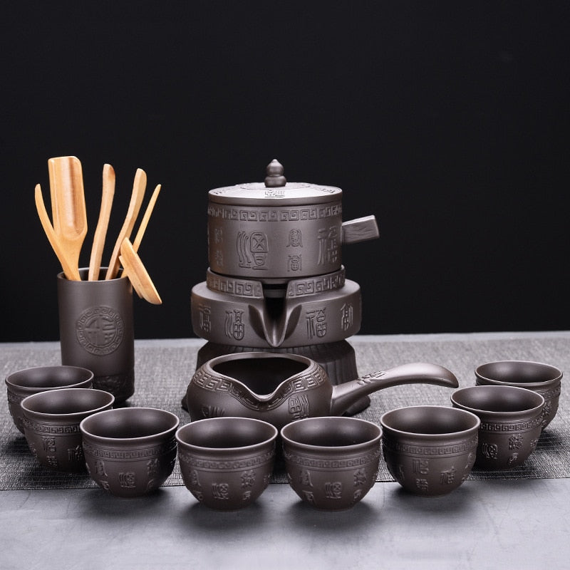 Portable Stone Mill Semi Automatic Tea Set