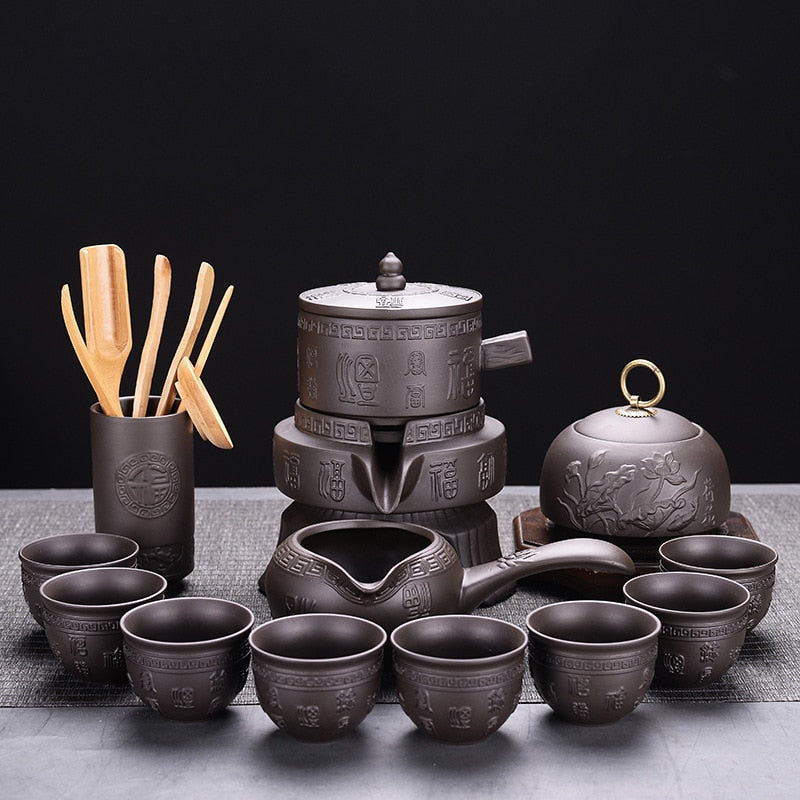 Portable Stone Mill Semi Automatic Tea Set