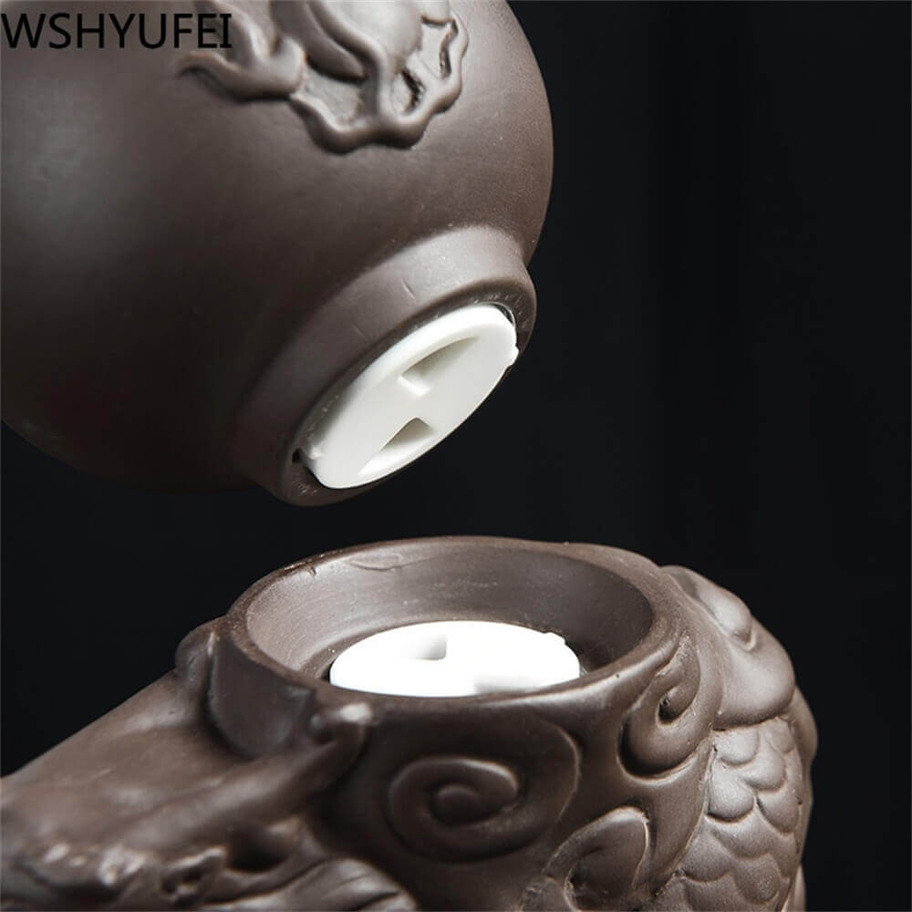 Longfeng paddle Purple sand Tea set