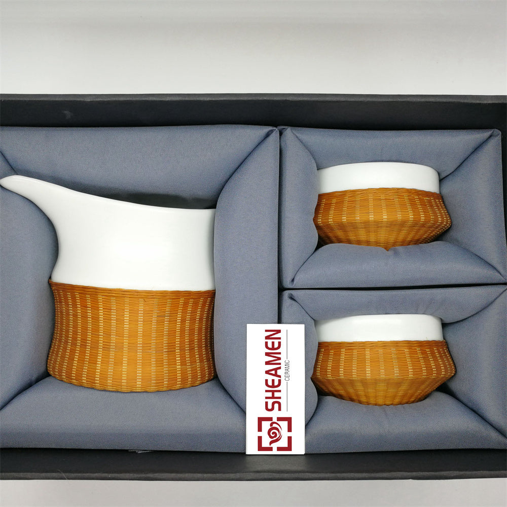 Bamboo Buckles Porcelain of Bamboo Cup Set