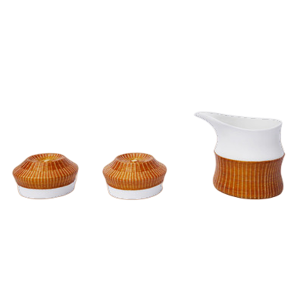 Bamboo Buckles Porcelain of Bamboo Cup Set