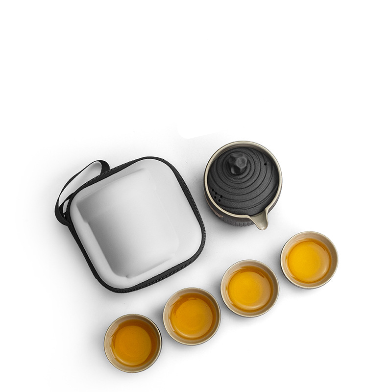 Taihu stone a pot of four cups portable tea set
